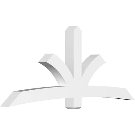 Ekena Millwork Davenport Architectural Grade PVC Gable Bracket, 96"W x 40"H x 6"D x 6"F, 10/12 Pitch GBP096X40X0606DAV00